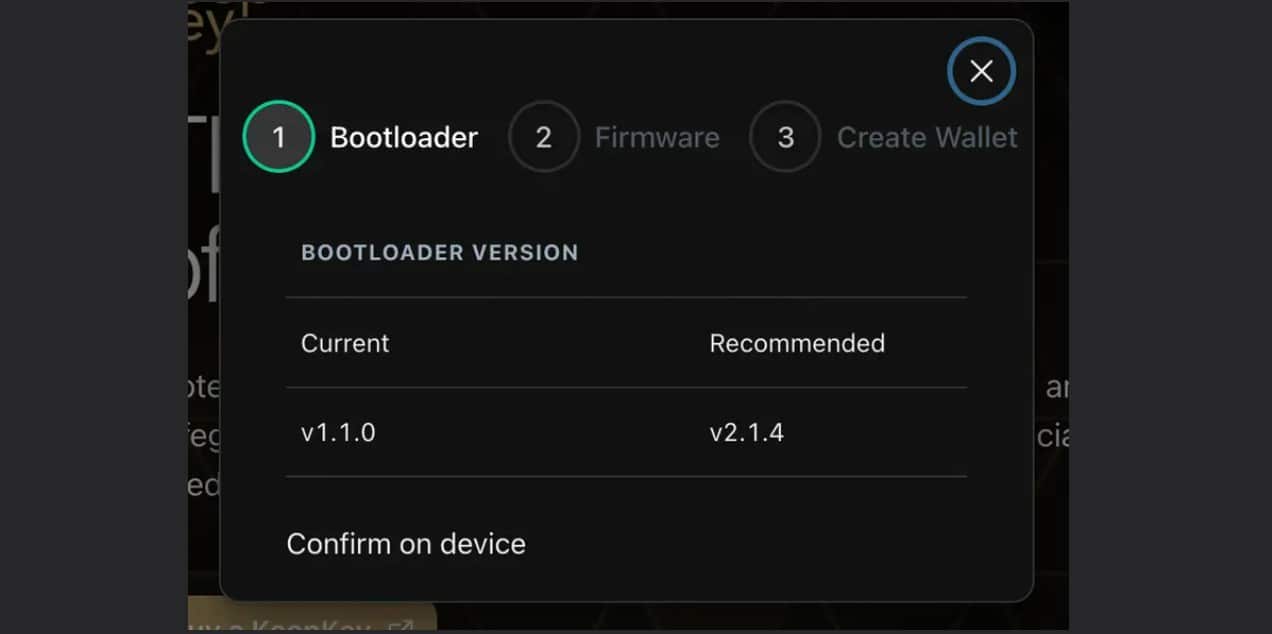 Bootloader KeepKey