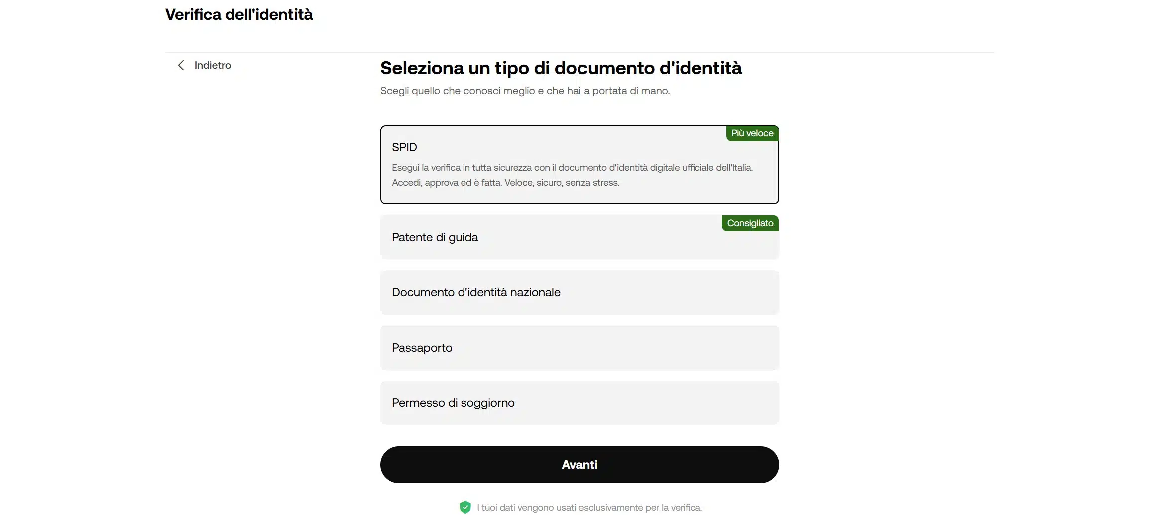 Documenti per OKX KYC - procedura di verifica dell'identità