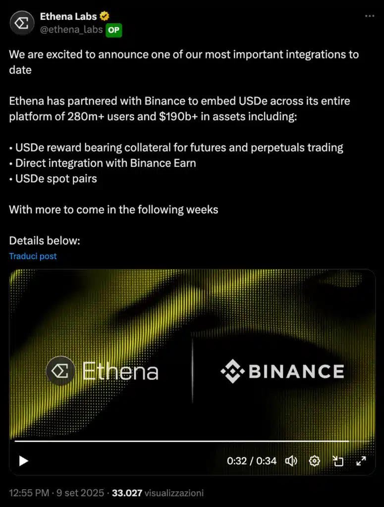 Ethena Binance