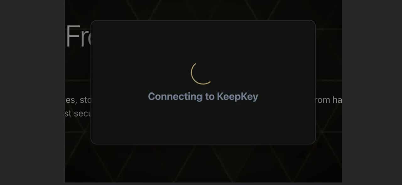 KeepKey collegamento con il PC