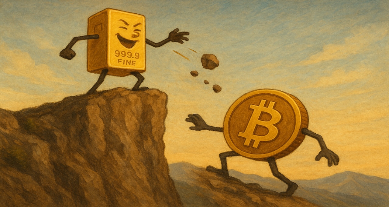Correlazione NEGATIVA tra Oro e Bitcoin: i due asset agli antipodi, cosa significa per i mercati?