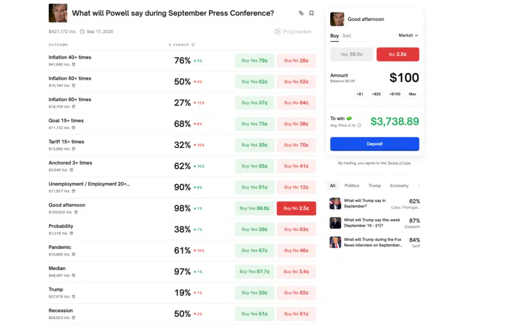Powell conferenza stampa