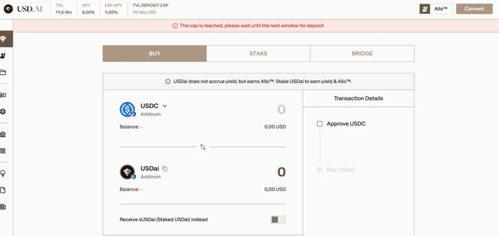 stablecoin airdrop usdai