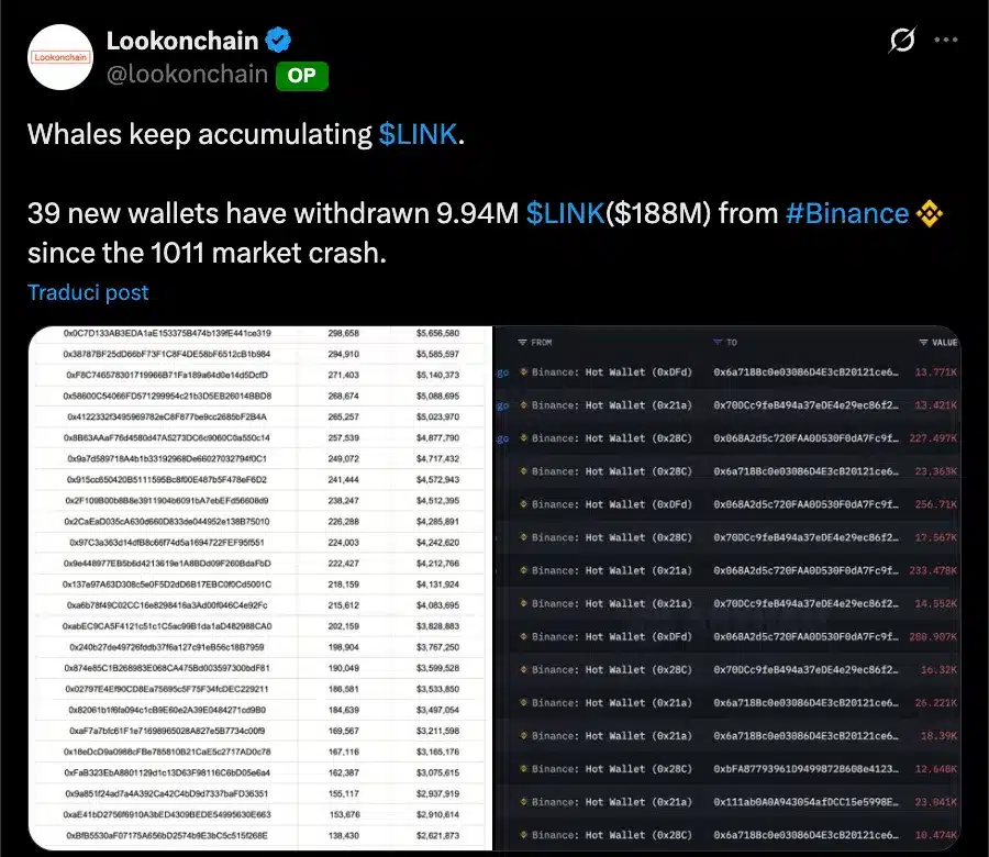 Whales accumulazione