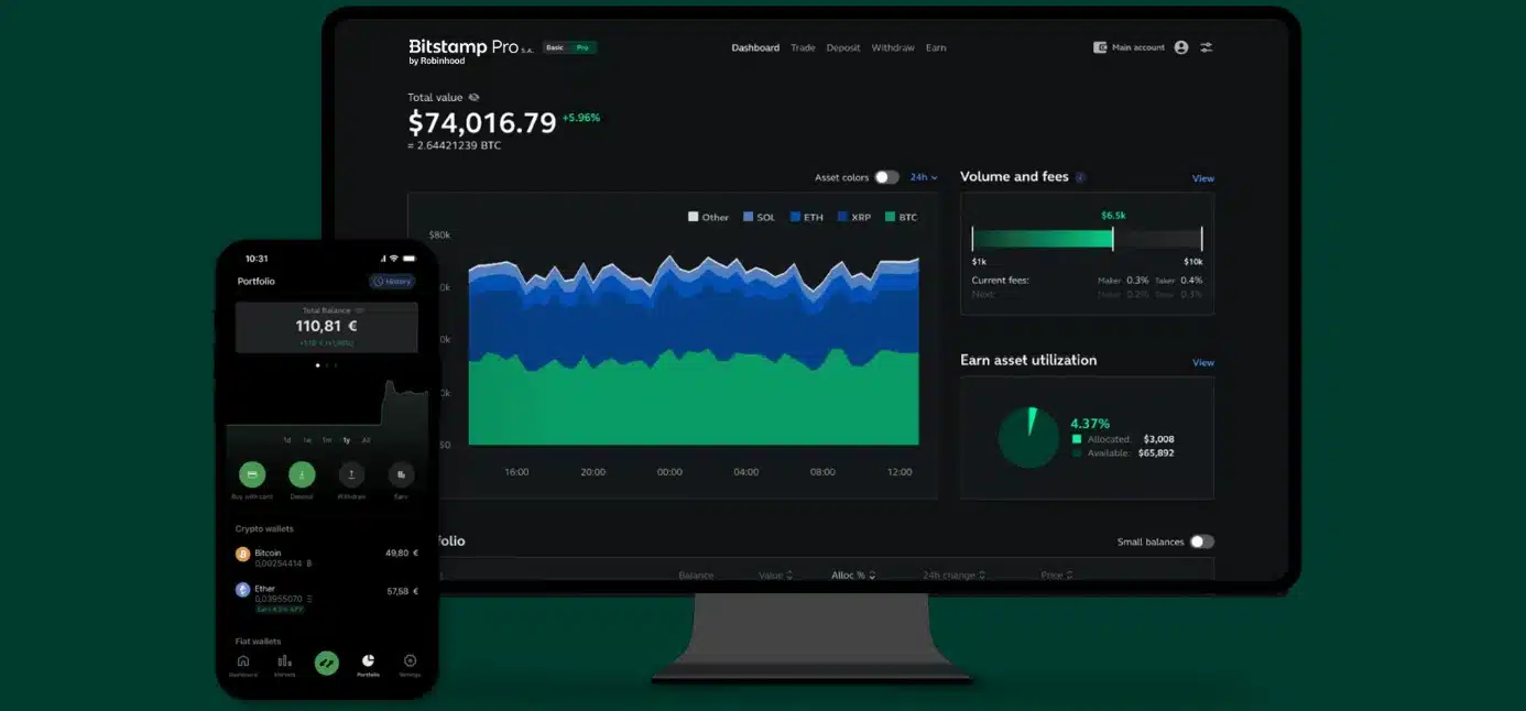 Bitstamp Pro - piattaforma