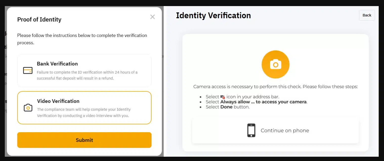 Bybit KYC - verifica video