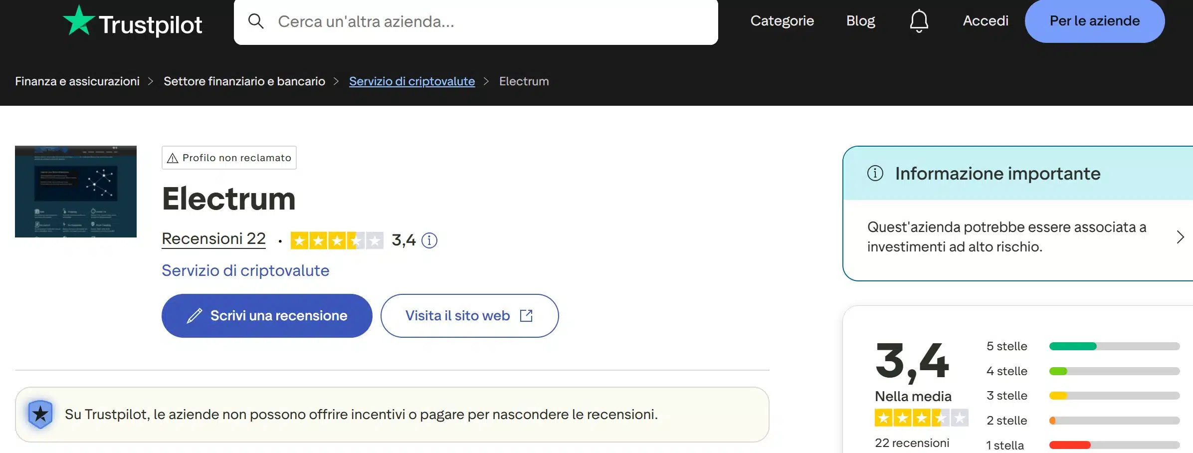 Electrum Wallet Bitcoin su TrustPilot - recensioni positive e negative