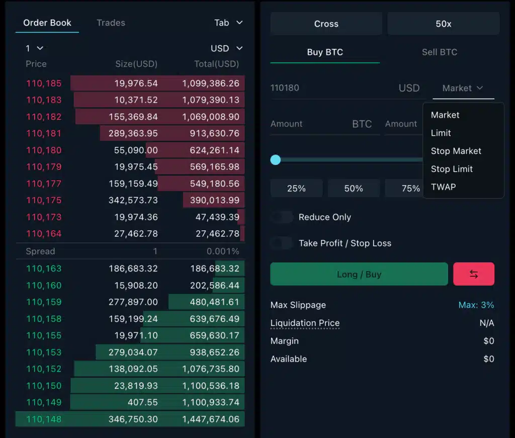 Impostazioni Pacifica