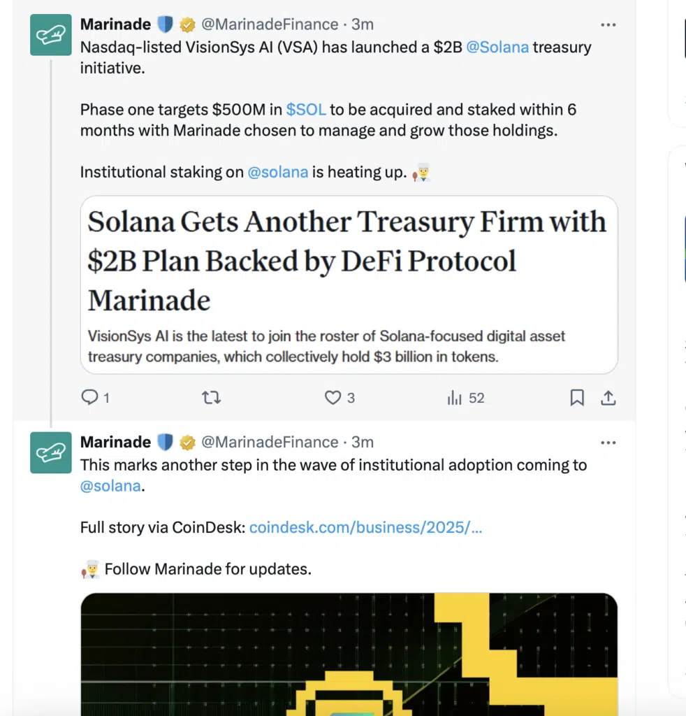 Marinade Finance post cancellato