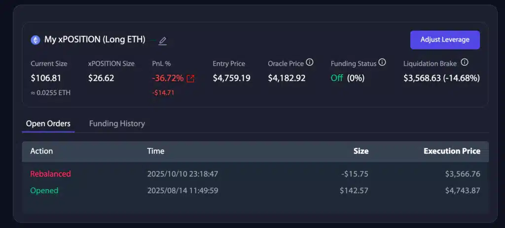 posizione ribilanciamento