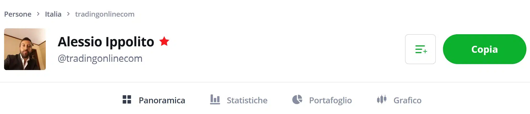 Alessio Ippolito - Champion su Popular Investor di eToro