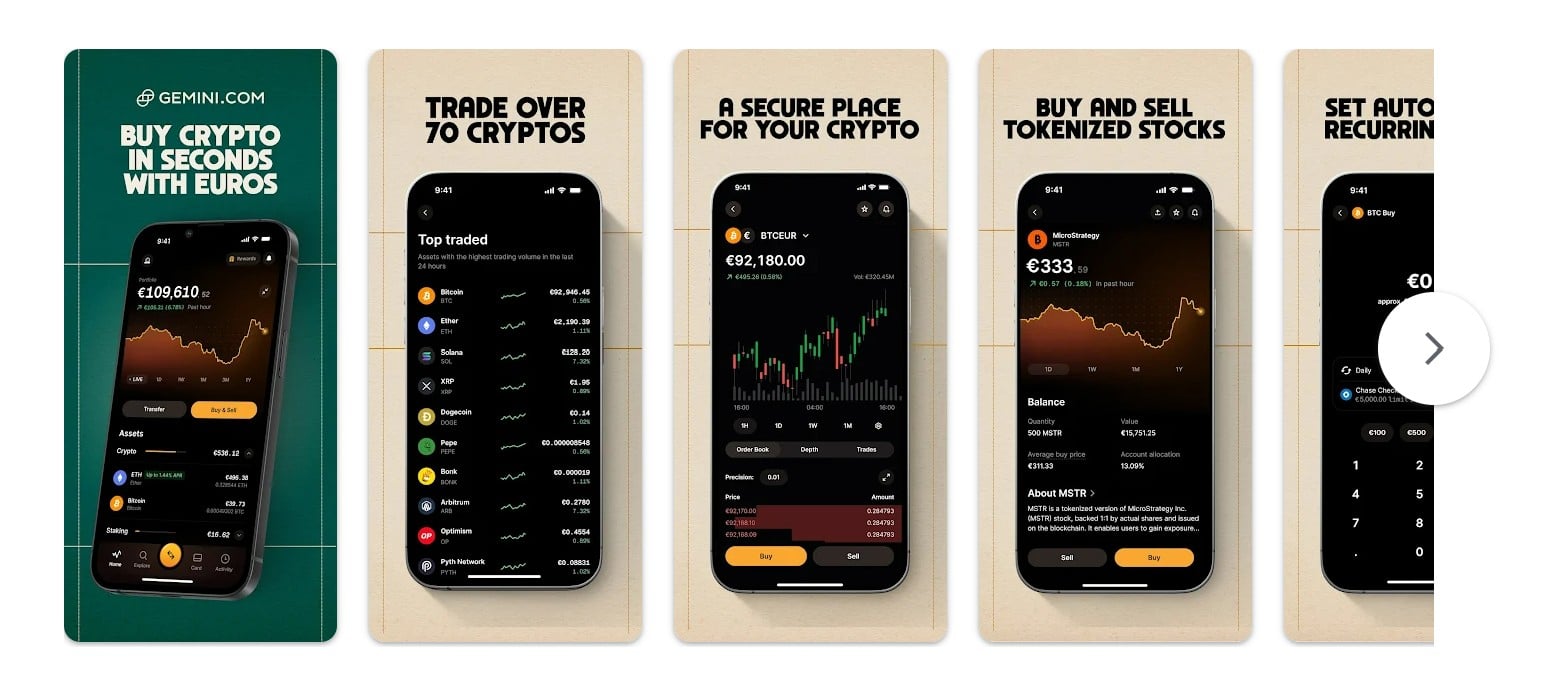 Gemini Exchange App