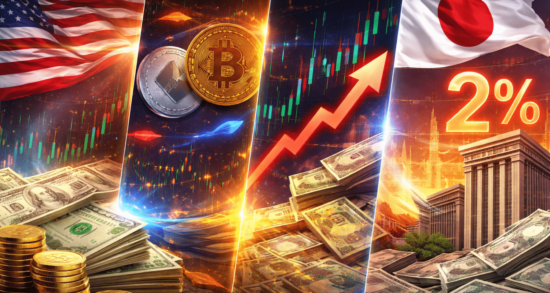 La trappola dei tassi affossa Bitcoin e crypto | Lo SHOCK da America e Giappone [Analisi]