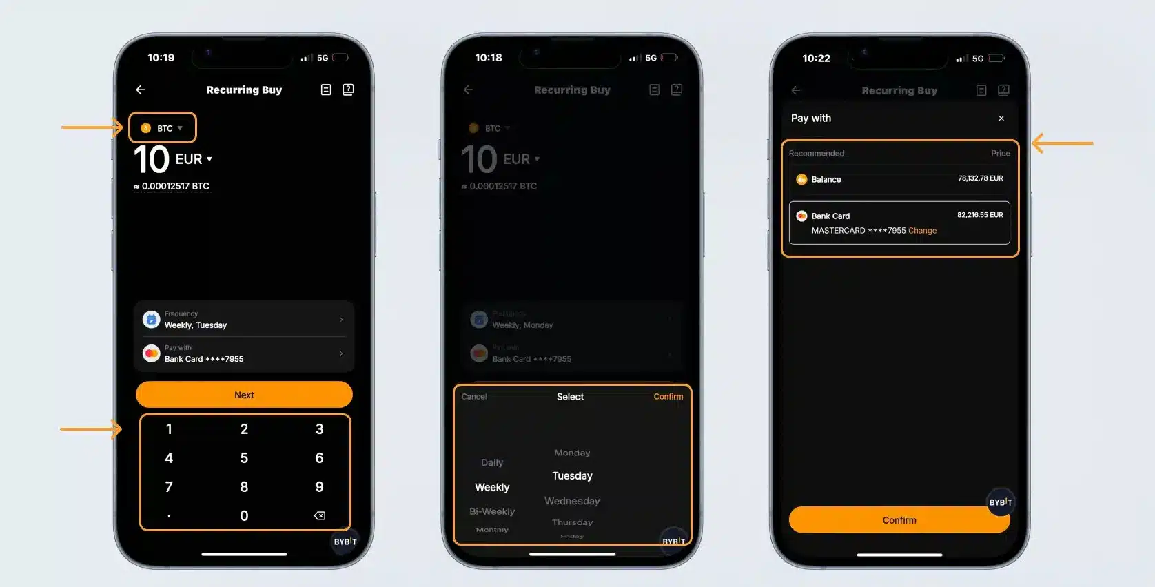 Come settare acquisto ricorrente su Bybit EU