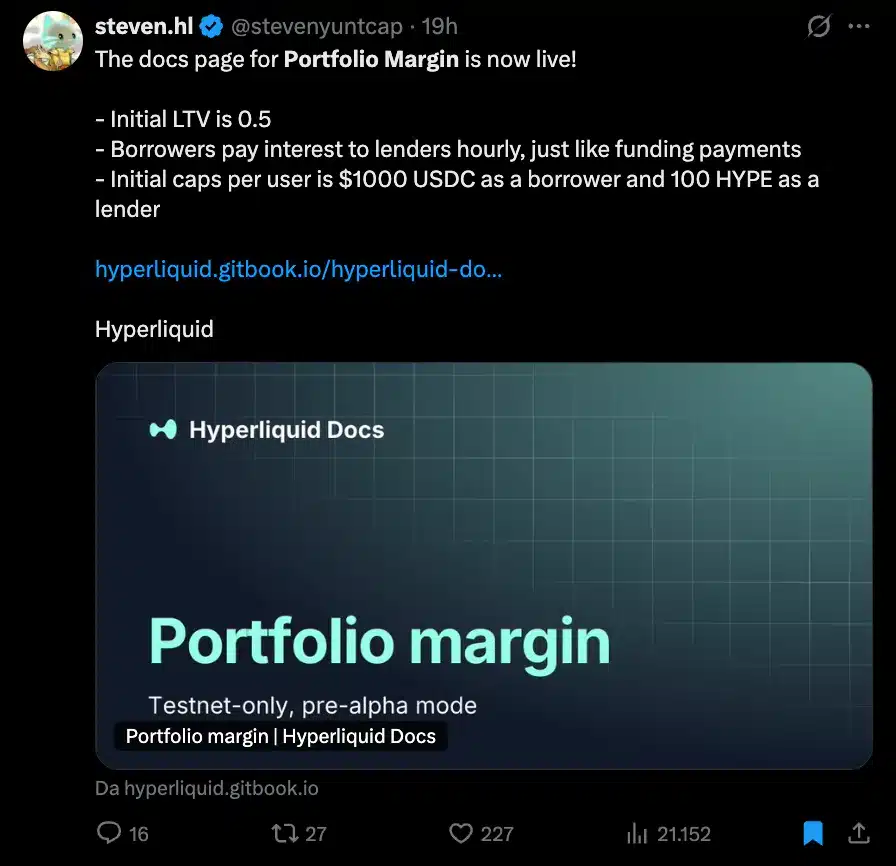 LTV Hyperliquid portfolio margin