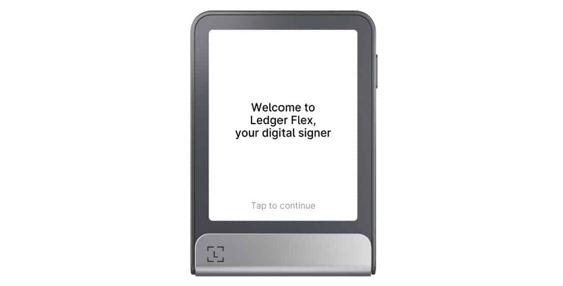 Ledger Flex: accensione