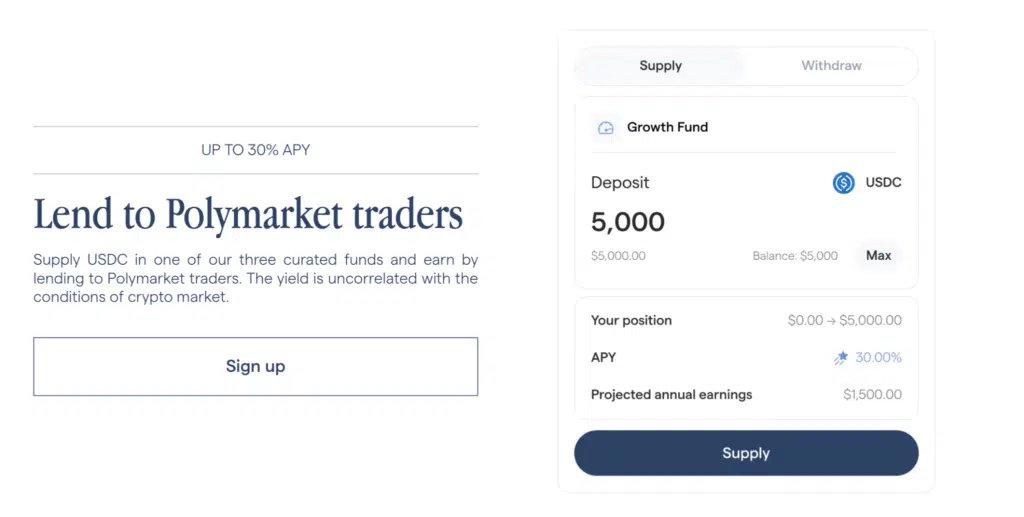 lending stablecoin polymarket