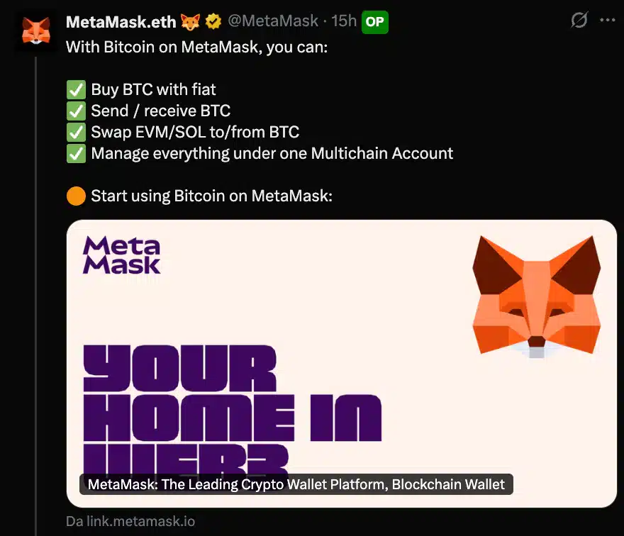 BTC Metamask