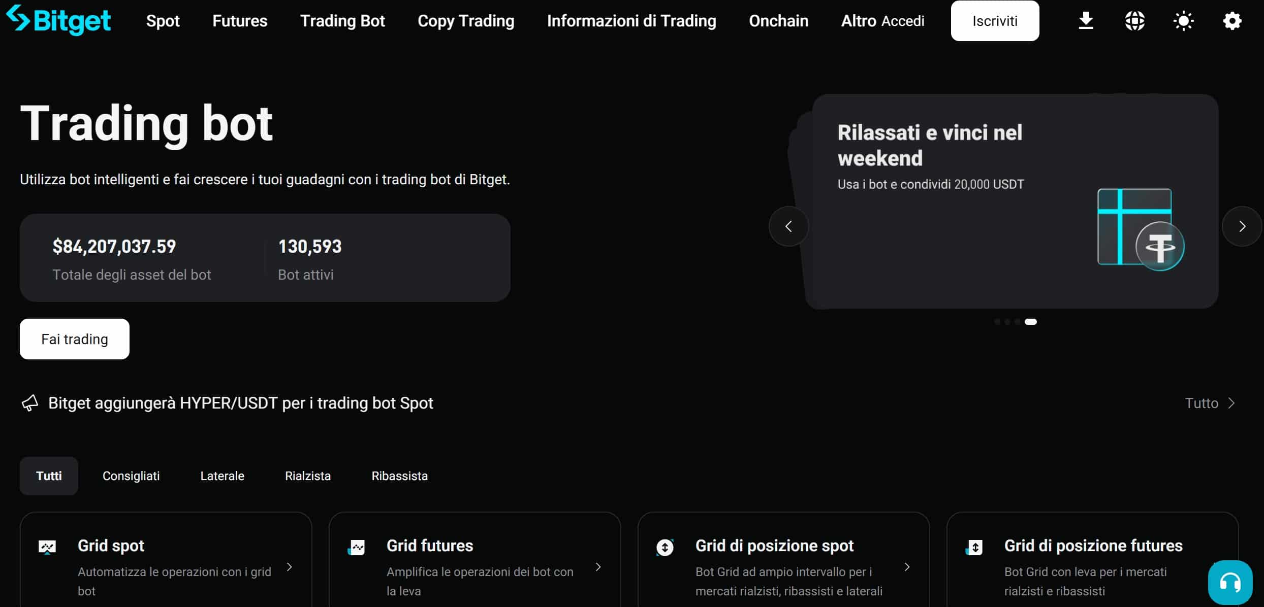 Bitget - Migliori piattaforme trading automatico crypto