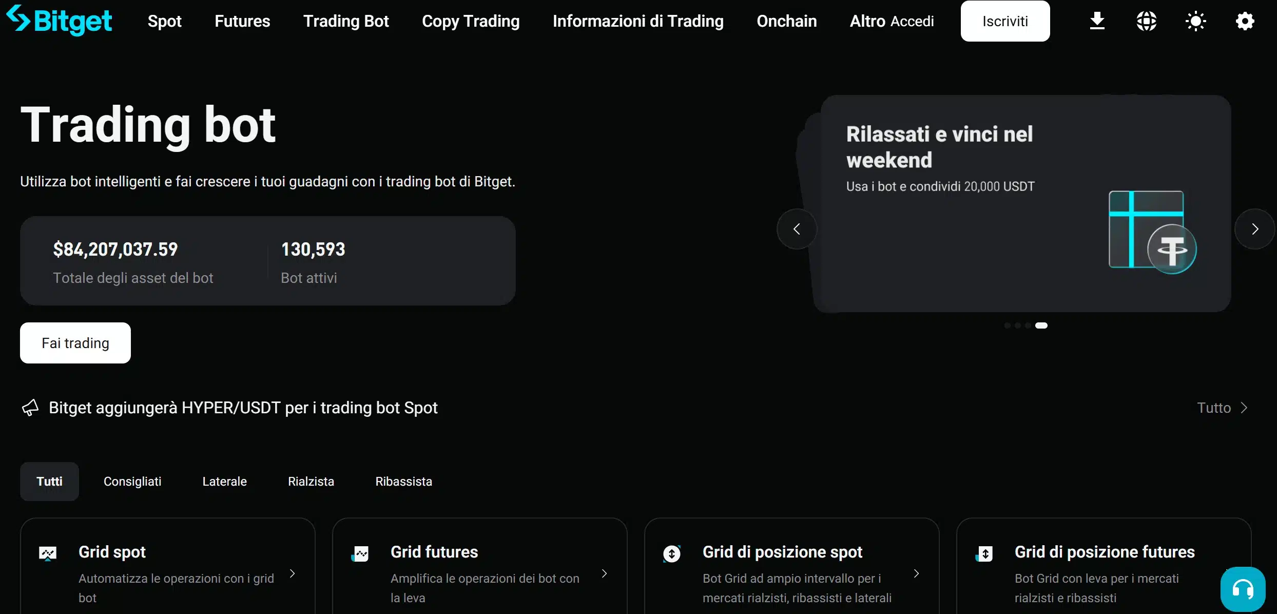 Bitget - Migliori piattaforme trading automatico crypto