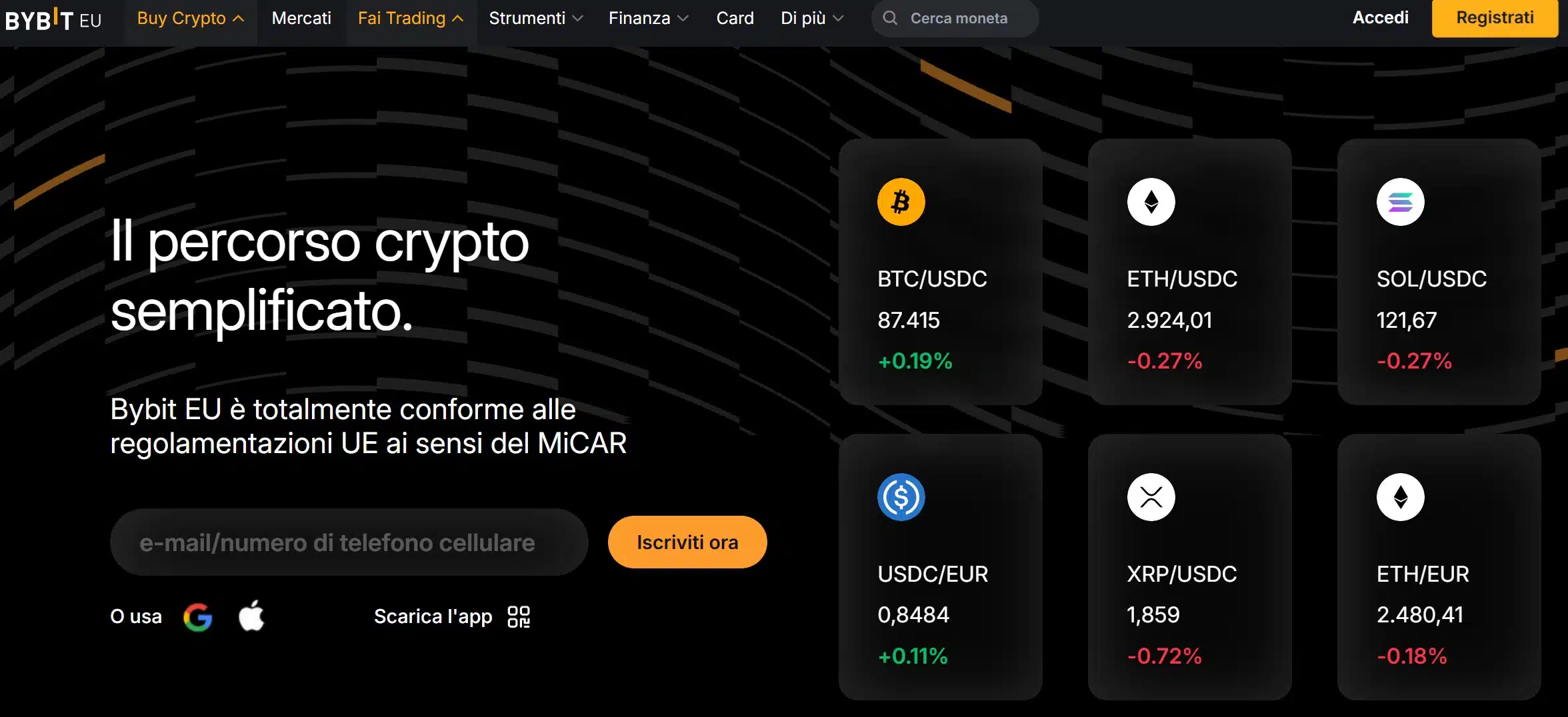 Piattaforme trading algoritmico - Bybit