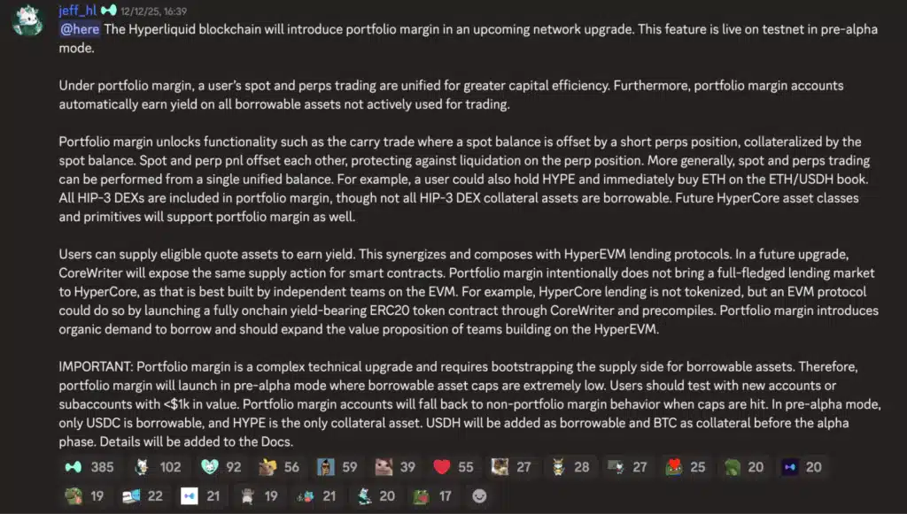 Portfolio Margin annuncio