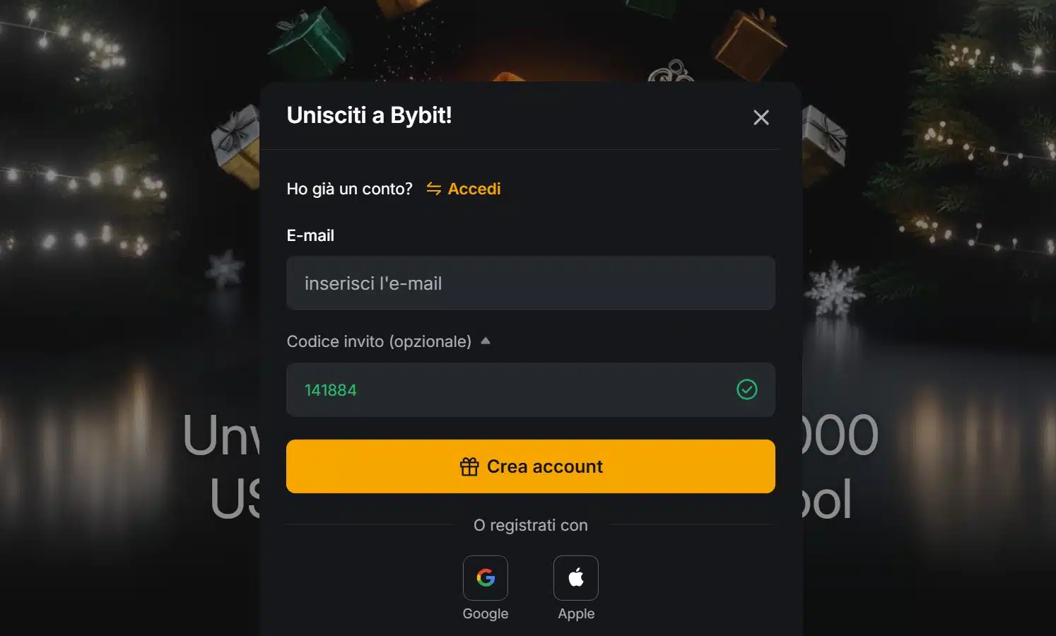 Registrazione Bybit Card Promo