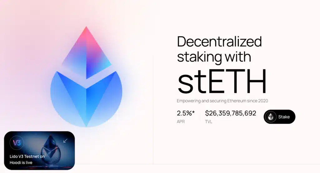 Staking Ethereum Lido