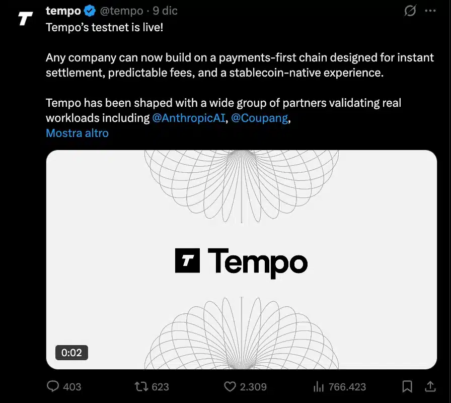 testnet Tempo