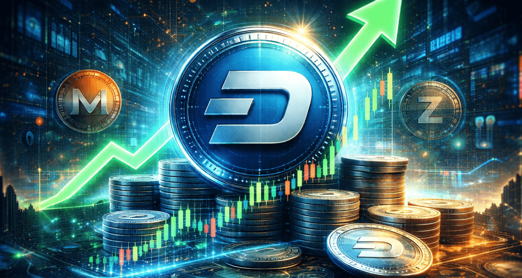 Dash vola a +95% nel 2026: cresce Monero, crollo Zcash. L’analisi completa
