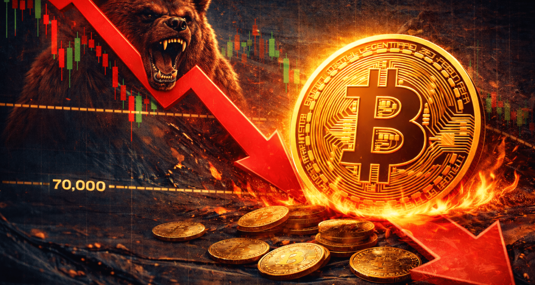 Bitcoin rosso nel 2026: break del supporto chiave | Hammer di inversione in formazione [Analisi]