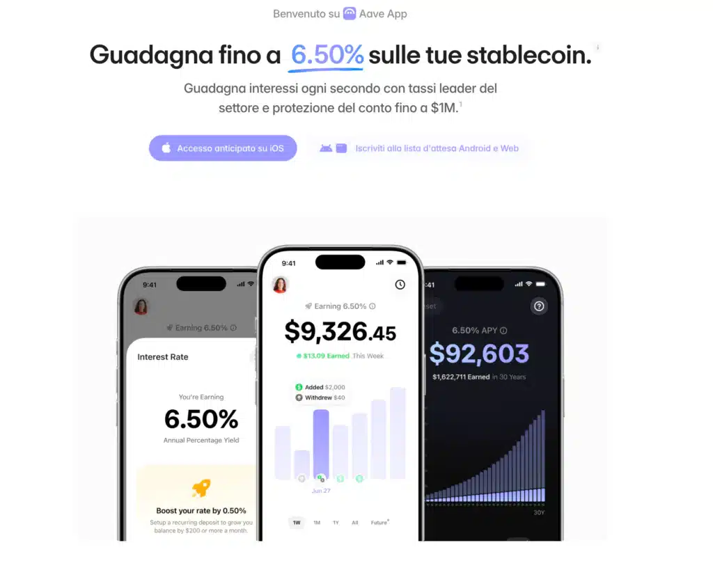 aave applicazione mobile