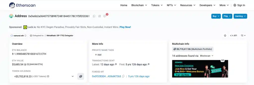 Etherscan blockchain track