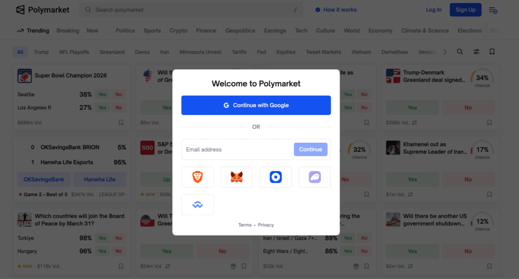 Accesso Polymarket