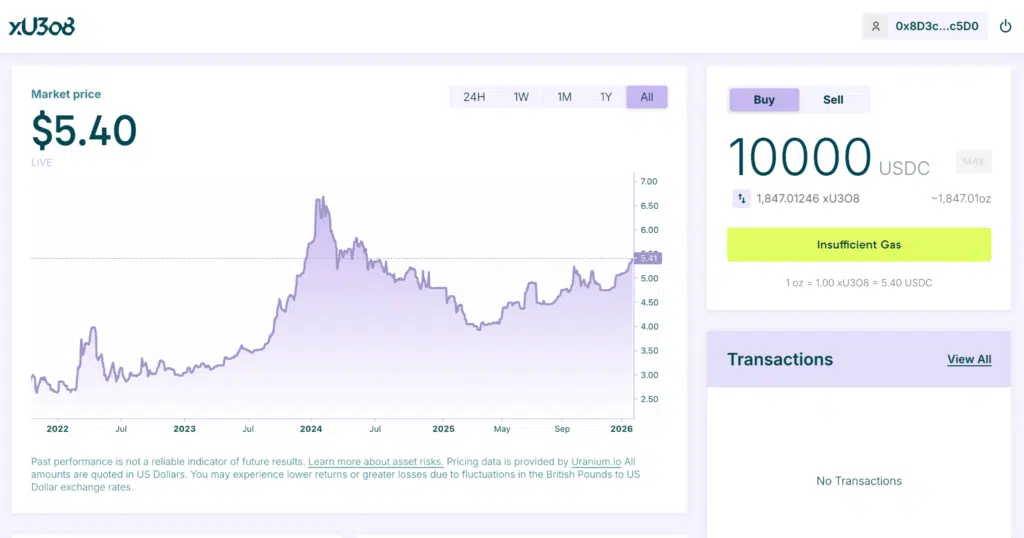 Uranio tokenizzato xU3O8