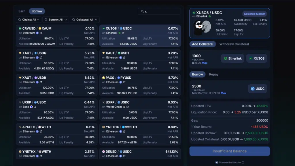 Uranio collaterale DeFi