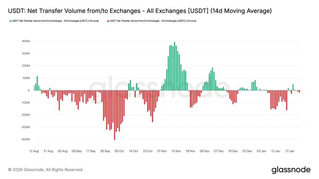 Netflow stablecoin su exchange crypto