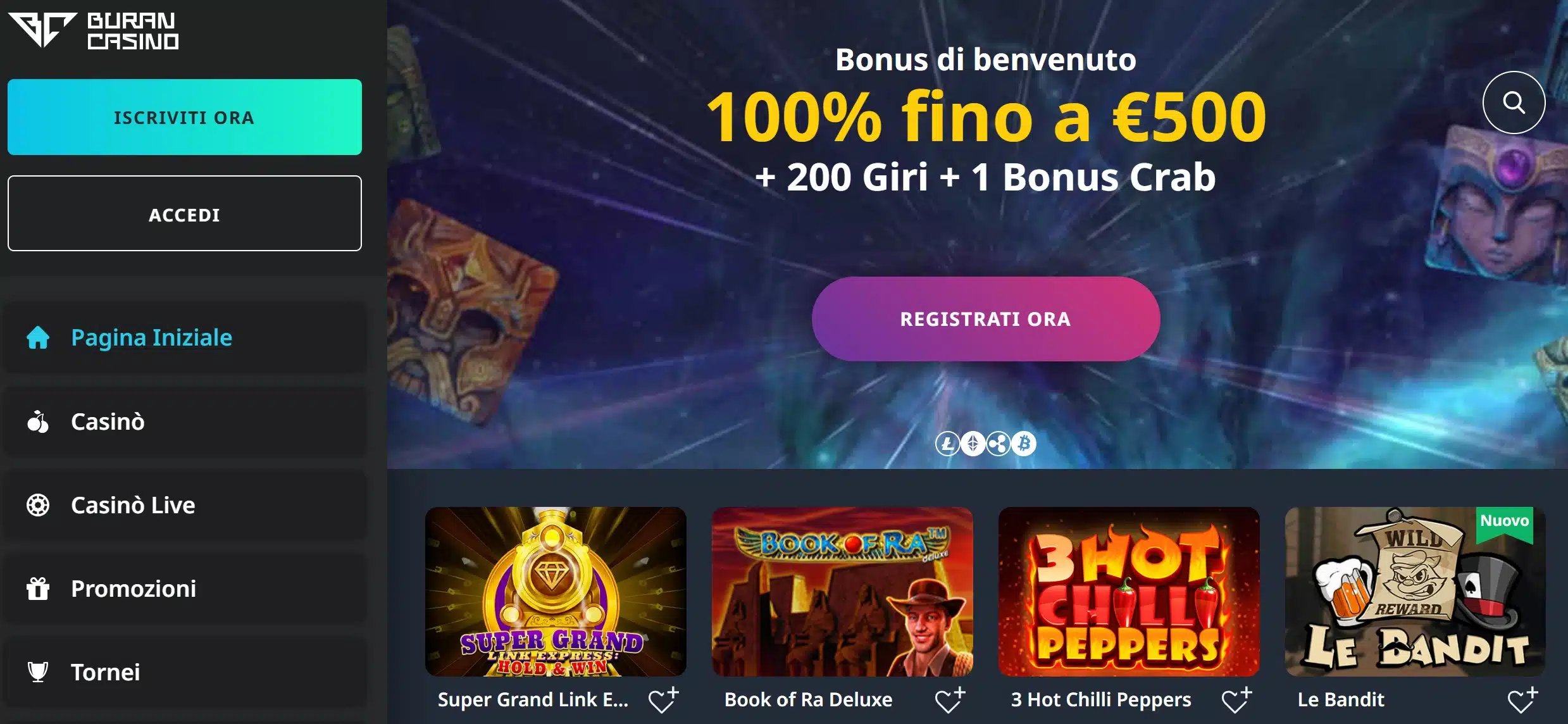 Migliori Bitcoin / Crypto Casino - Buran