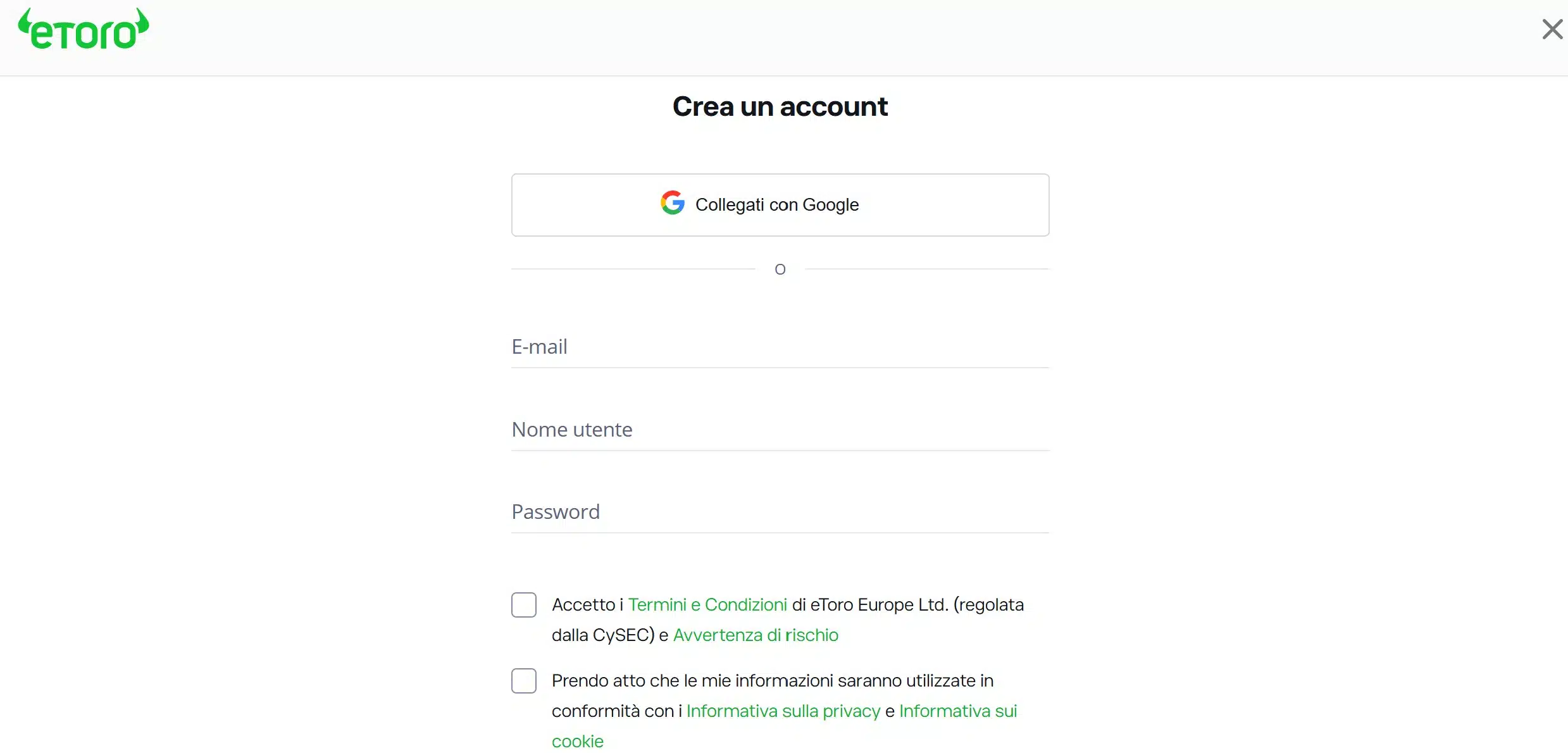 Trading crypto senza commissioni - promo eToro registrazione