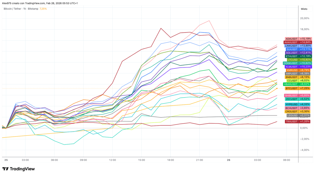 Crypto Top 20 - grafico 1H