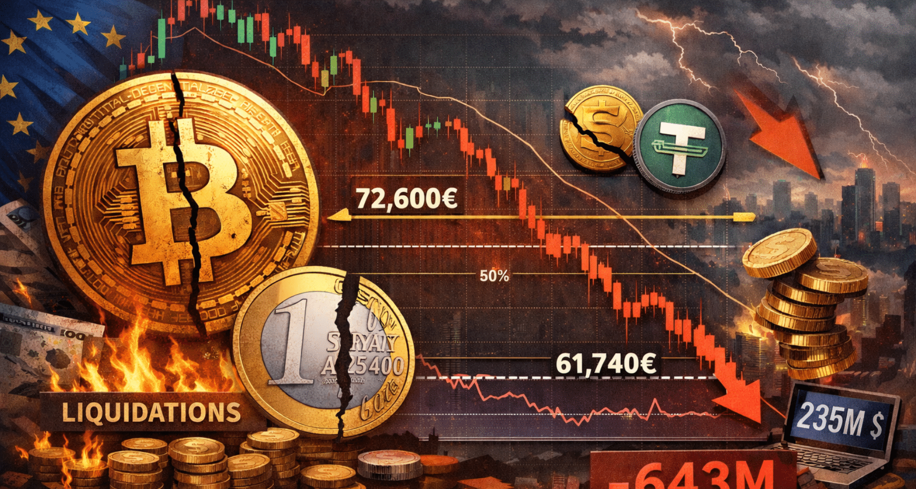 BTC/EUR: testato il primo supporto CHIAVE. Cosa osservare adesso [Analisi]