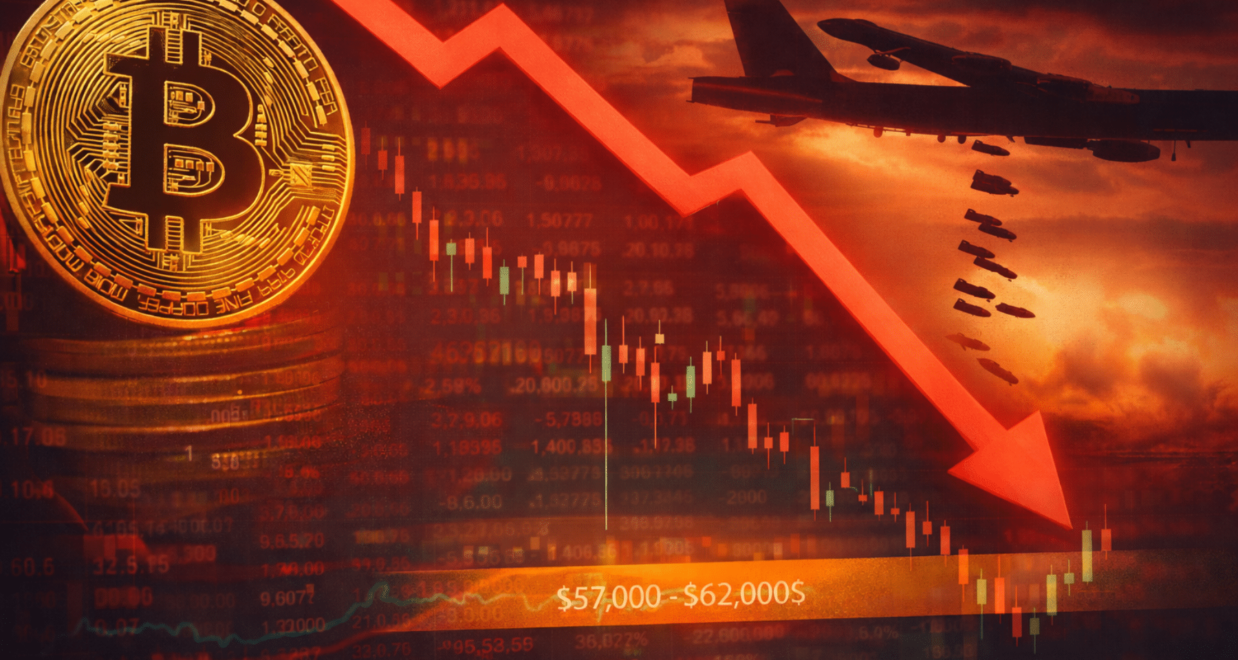 Bitcoin oggi: quinto mese in rosso e supporti a rischio con lo sguardo rivolto all'Iran