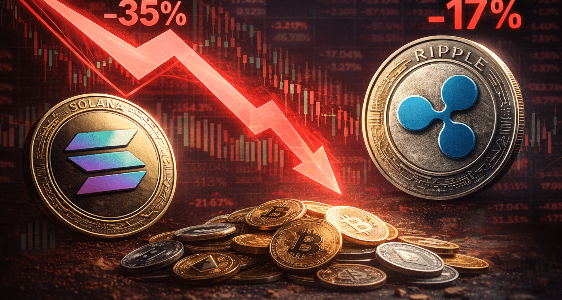 Solana e Ripple: a febbraio 2026 crollano | I livelli CHIAVE di supporto [Analisi]