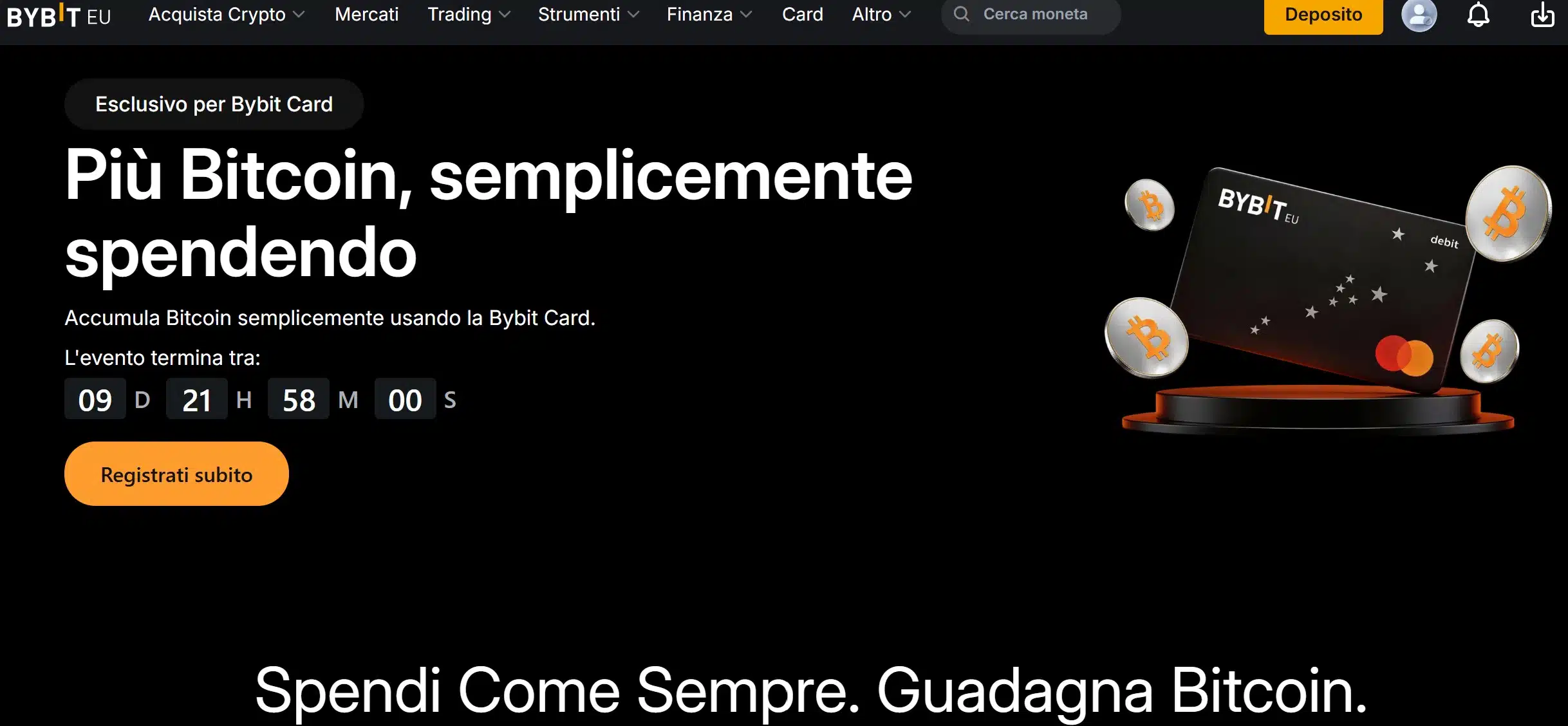 Bybit Card EU promo BTC