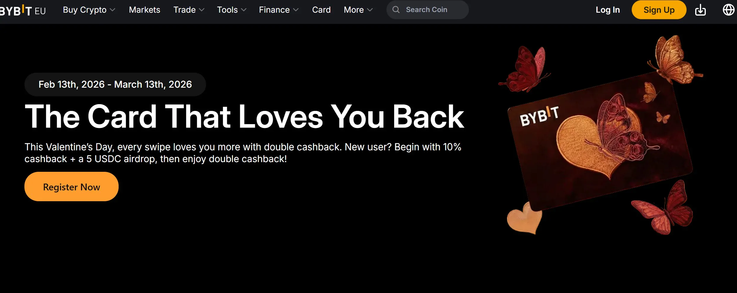 Bybit Card Promo San Valentino