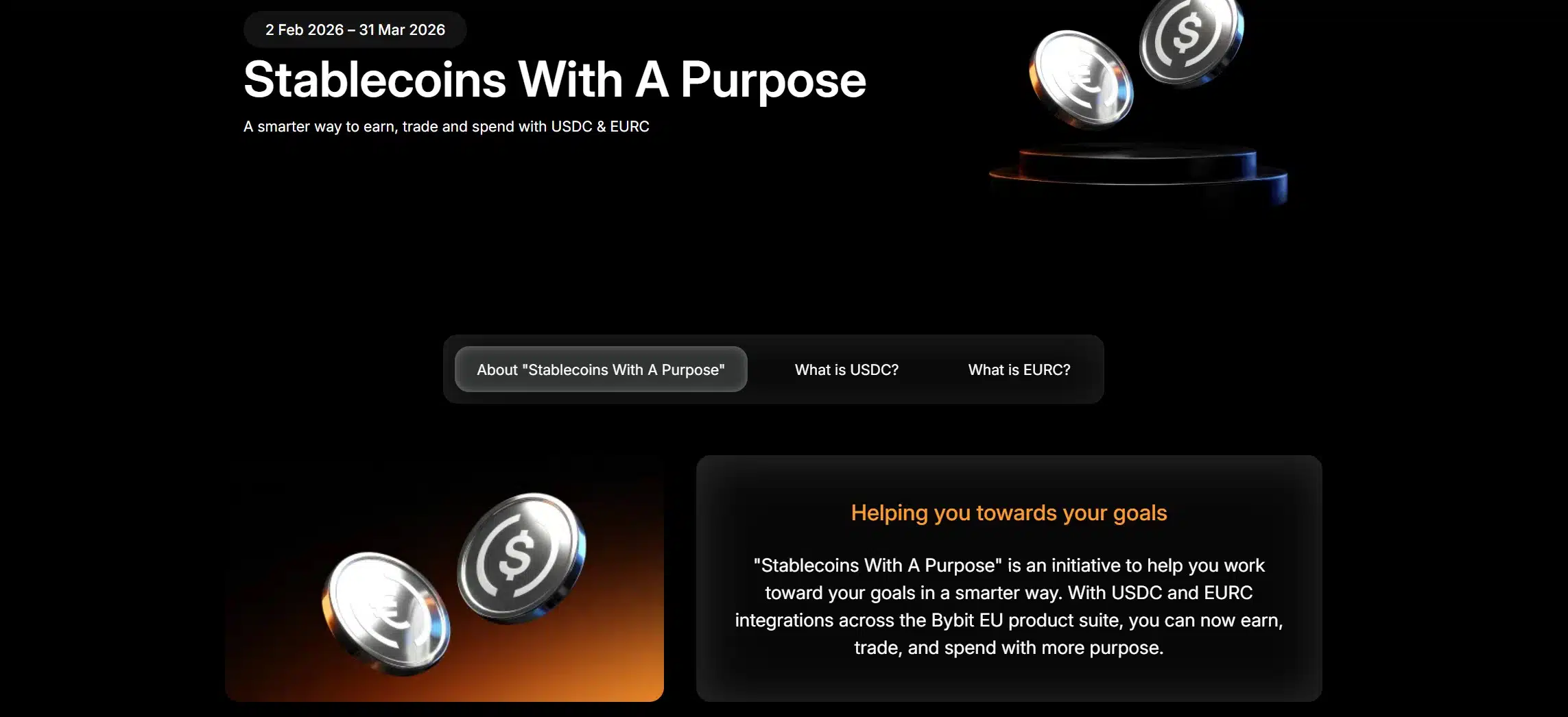 Bybit Earn USDC / EURC - Stablecoin With a Purpose