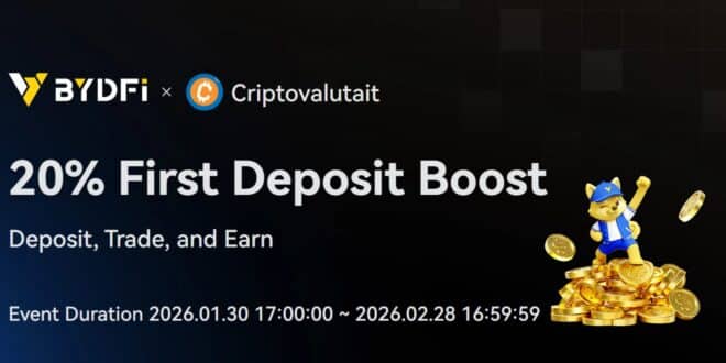 BYDFi: Ritorna il Crypto Bonus Cashback del 20% Più ATTESO del Mese!