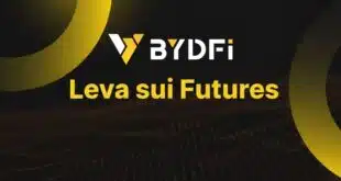 BYDFi exchange no KYC per trading Futures con leva finanziaria
