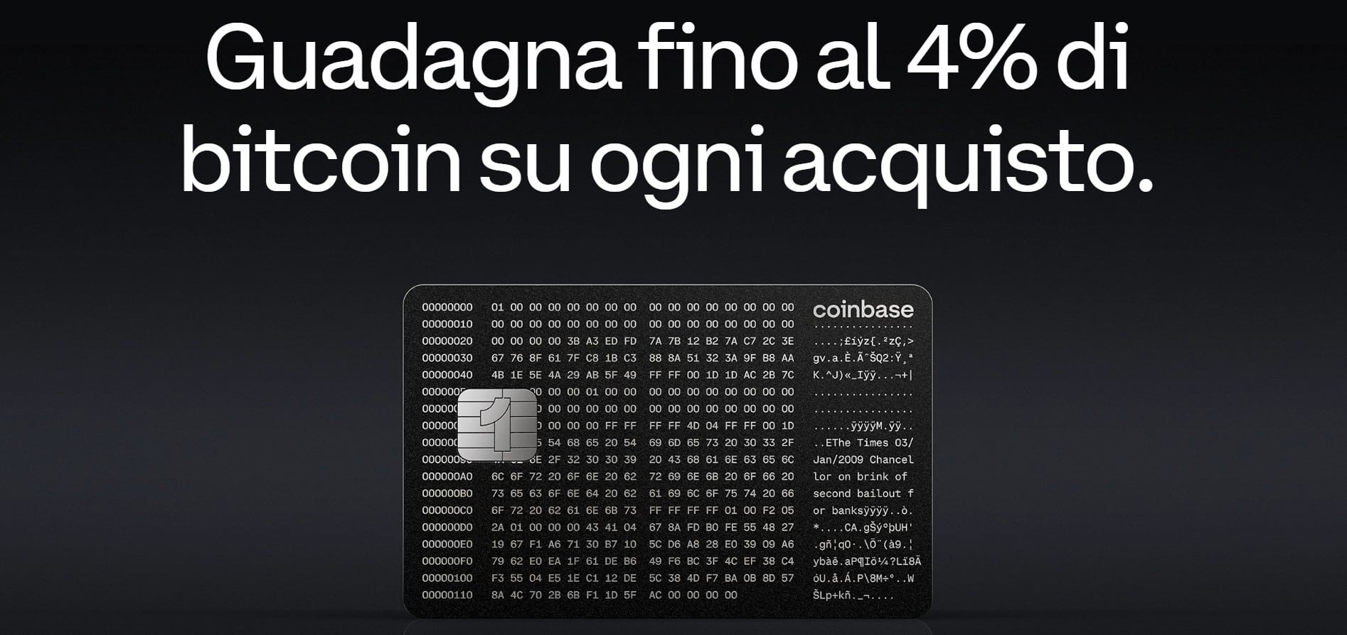 Coinbase Carta di credito con Cashback