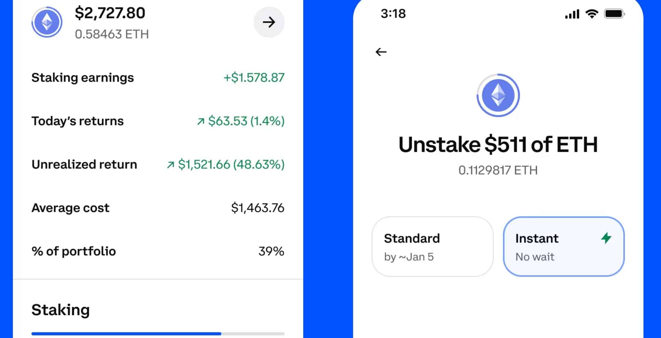 Coinbase Staking